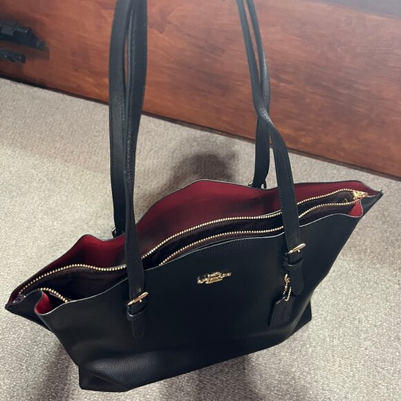 Black Coach Mollie Tote Bag Model 1671 - Picture 3 of 9